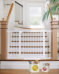 Cumbor 46" Auto Close Baby Gate & Cumbor 48" Dog Gate, Durable Child Gate for Stairs, Doorways, Easy Walk Thru Dog Gate for House for Doorways