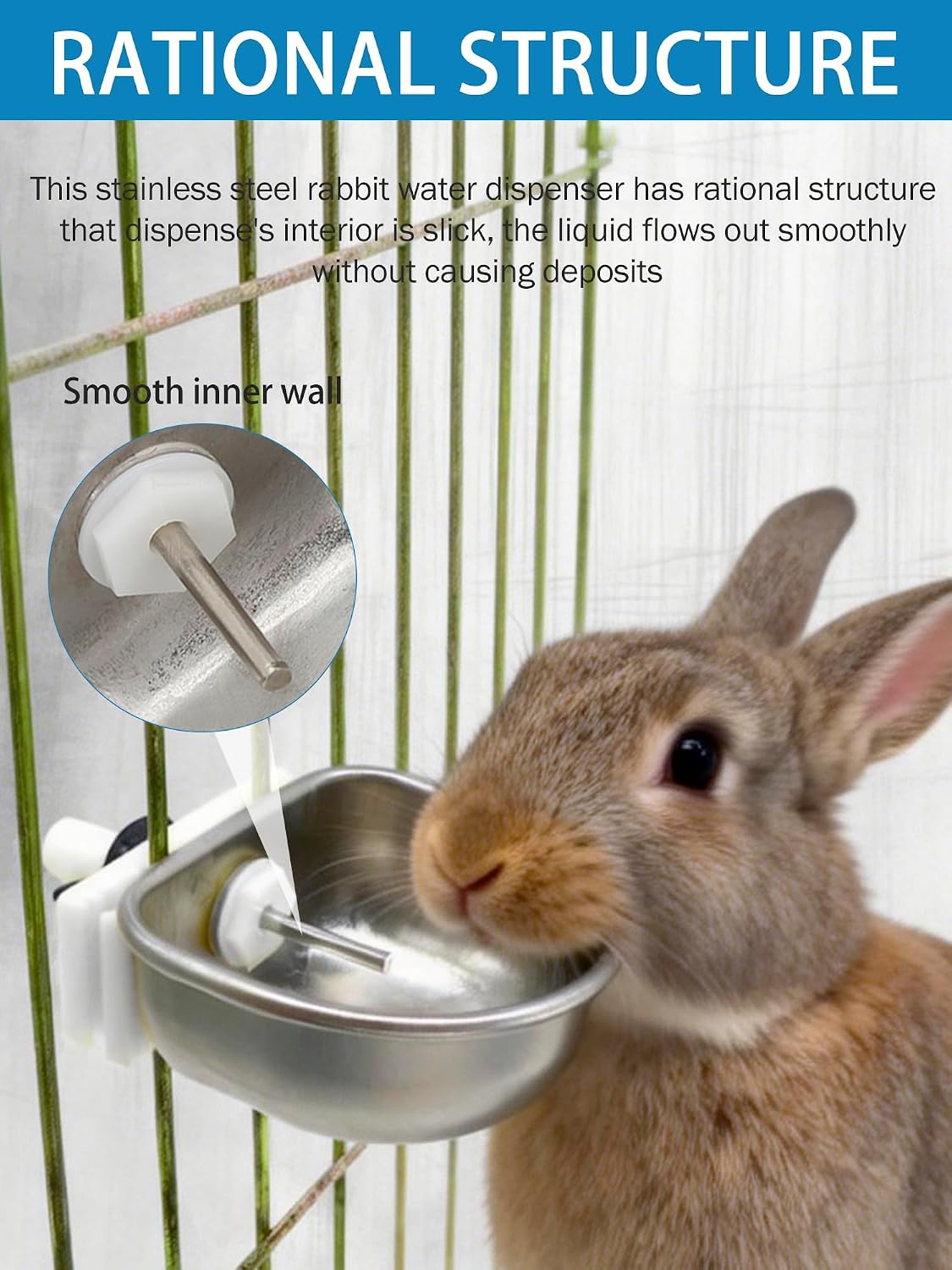 Rabbit Drinking Water Bowl, 10PCS Nipple Drinker Feeder Pet Cage
