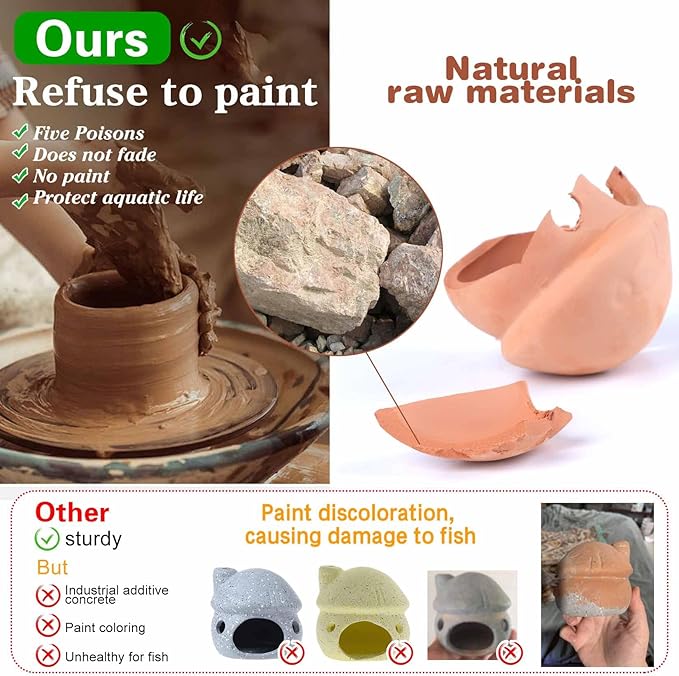 Betta Fish Tank Accessories, Pleco Caves - Image 4