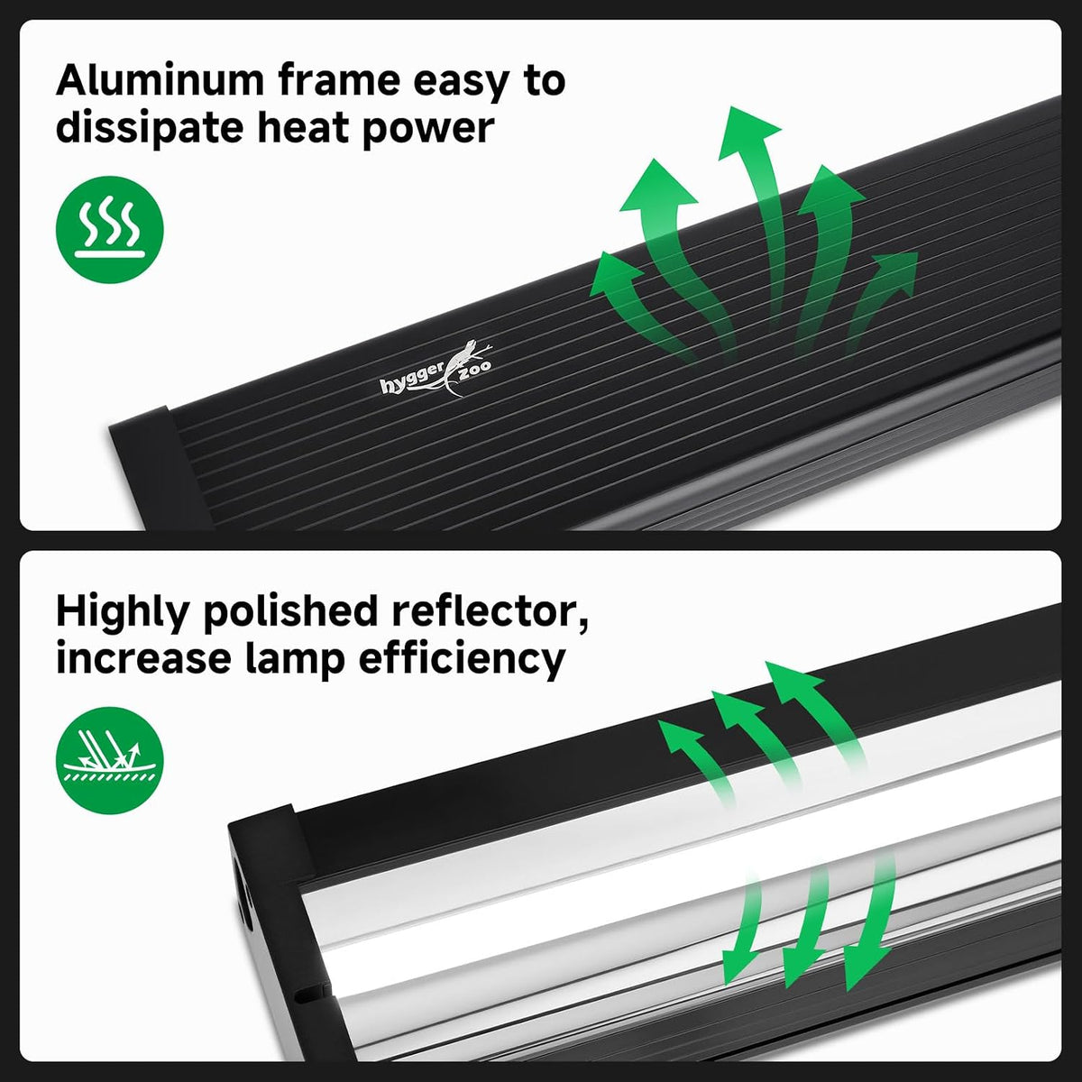 T5 UVB Reptile Light Fixture Upgrade Square HO UVB Bulb Lighting Combo Kit 10.0 UVB Light for Reptiles Terrarium Fluorescent 8W Reptile Light Bar UVA UVB Desert Lamp for Bearded Dragon Turtle Tank