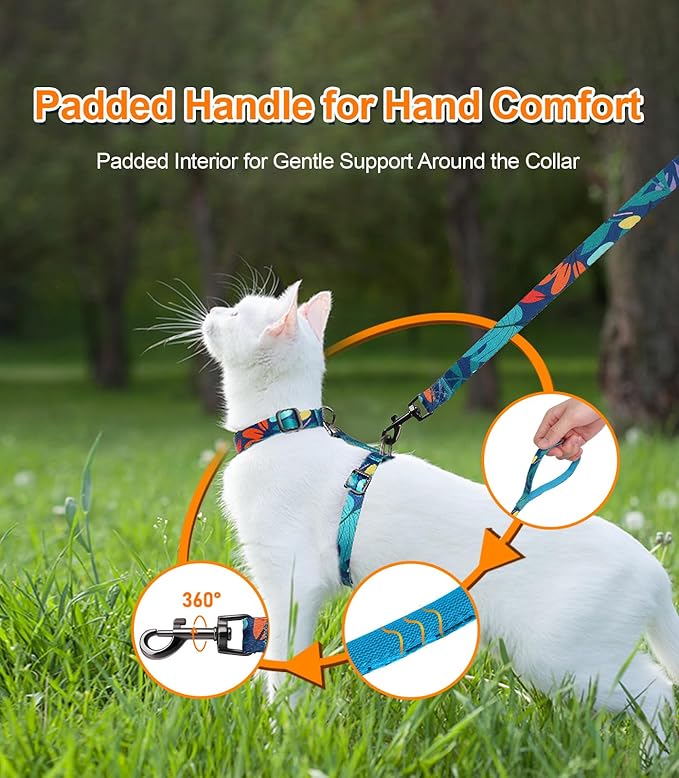 Halypet Cat Harness and Leash Set, 3-in-1 Adjustable & Lightweight, Escape-Proof - Image 5