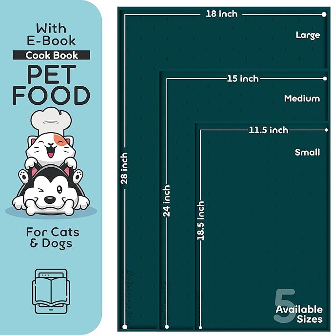 Dog Food Mat - Raised Edges Dogs Mat - Image 2