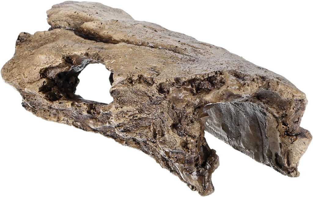 M METERXITY 1-Pack Reptile Hide Basking Platform, Cement, Small, Brown