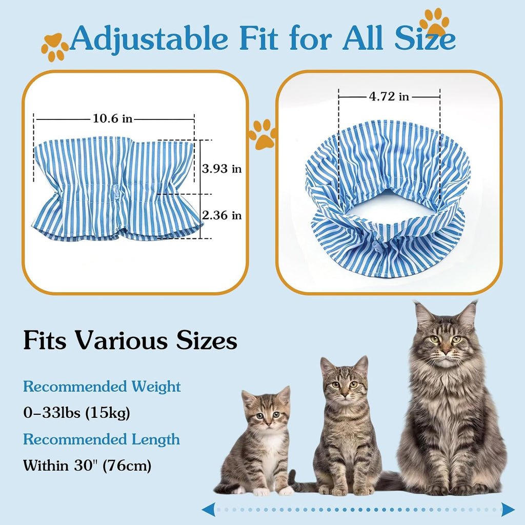 Cat Cone Collar Soft Recovery Collar Adjustable Surgery Cone for Kittens