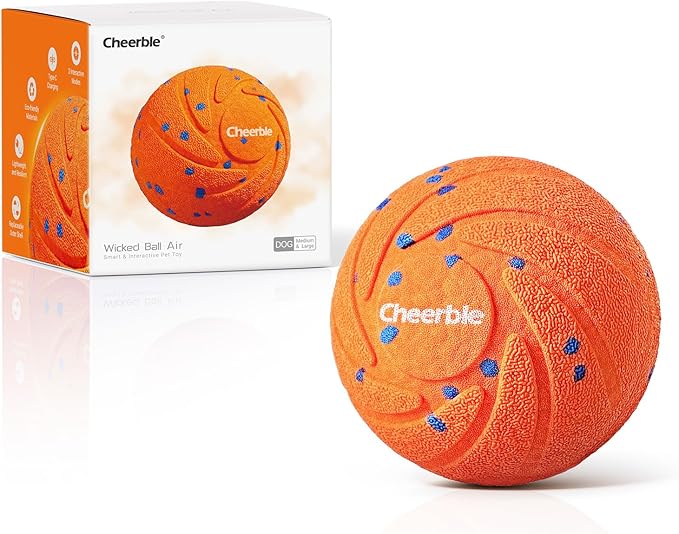 Cheerble Smart Interactive Dog Toy, Wicked Ball AIR, Automatic Moving, IPX7 by CheerblePet