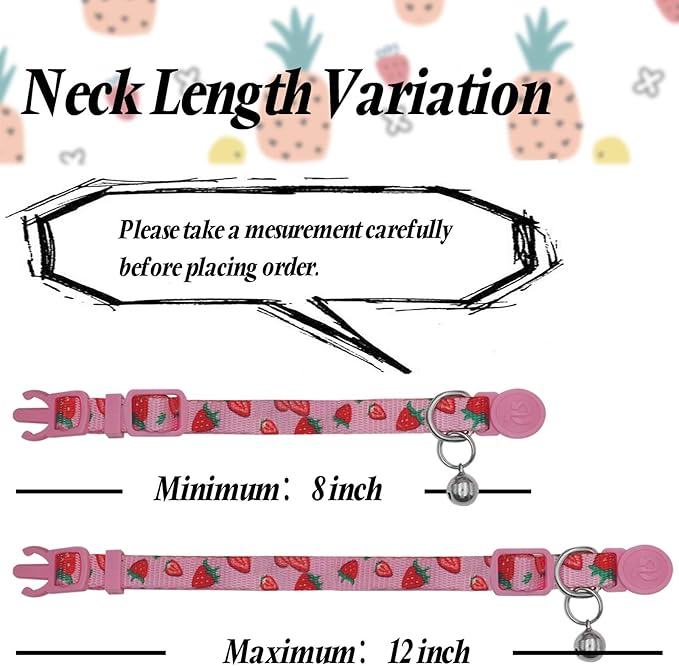 azuza 4 Pack Cat Kitten Collar Breakaway - Image 5