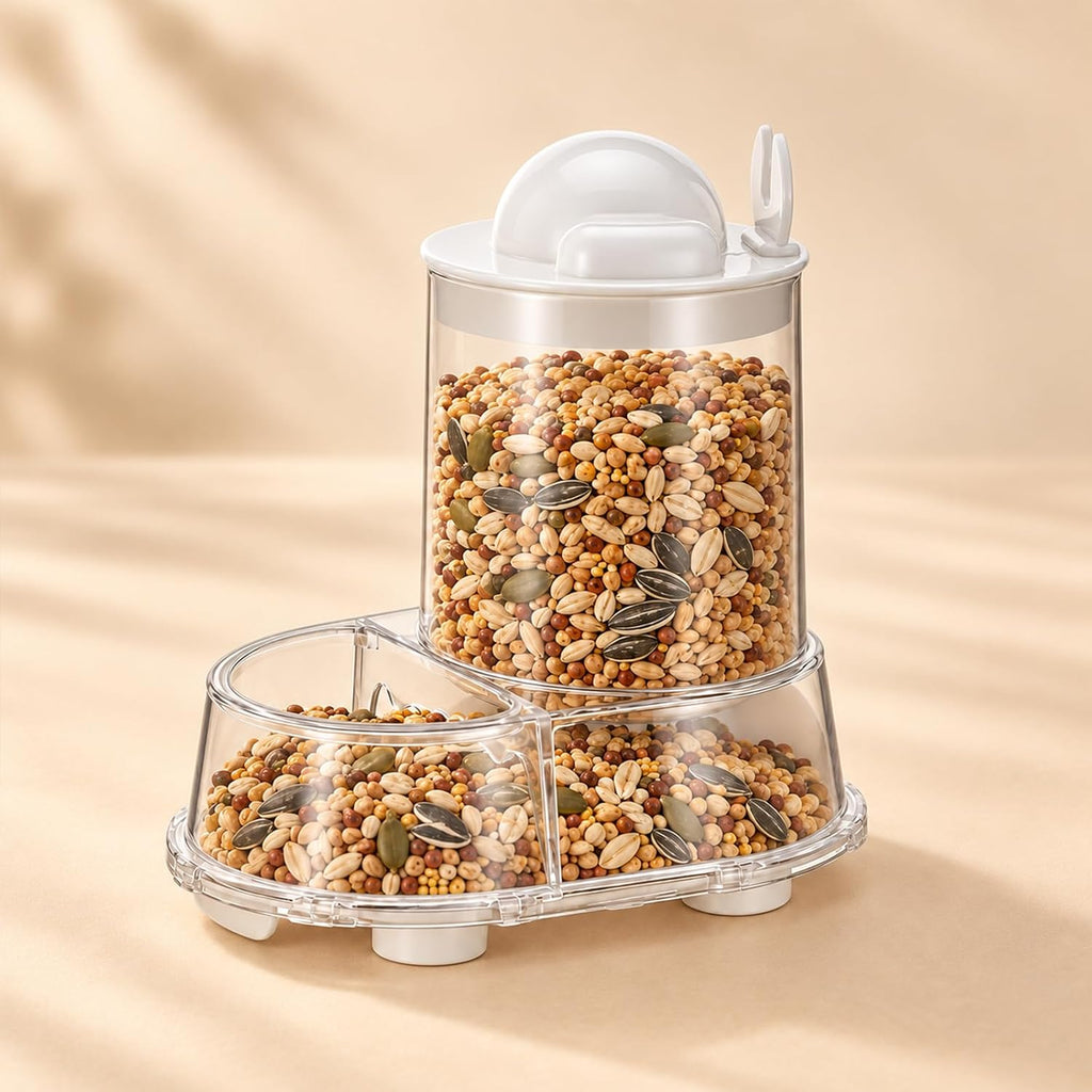 Automatic Hamster Food Bowl, Clear Automatic Dispenser for Rat Food