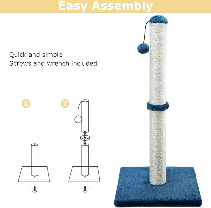 Dimaka 29" Tall Cat Scratching Post, Claw Scratcher - Image 5