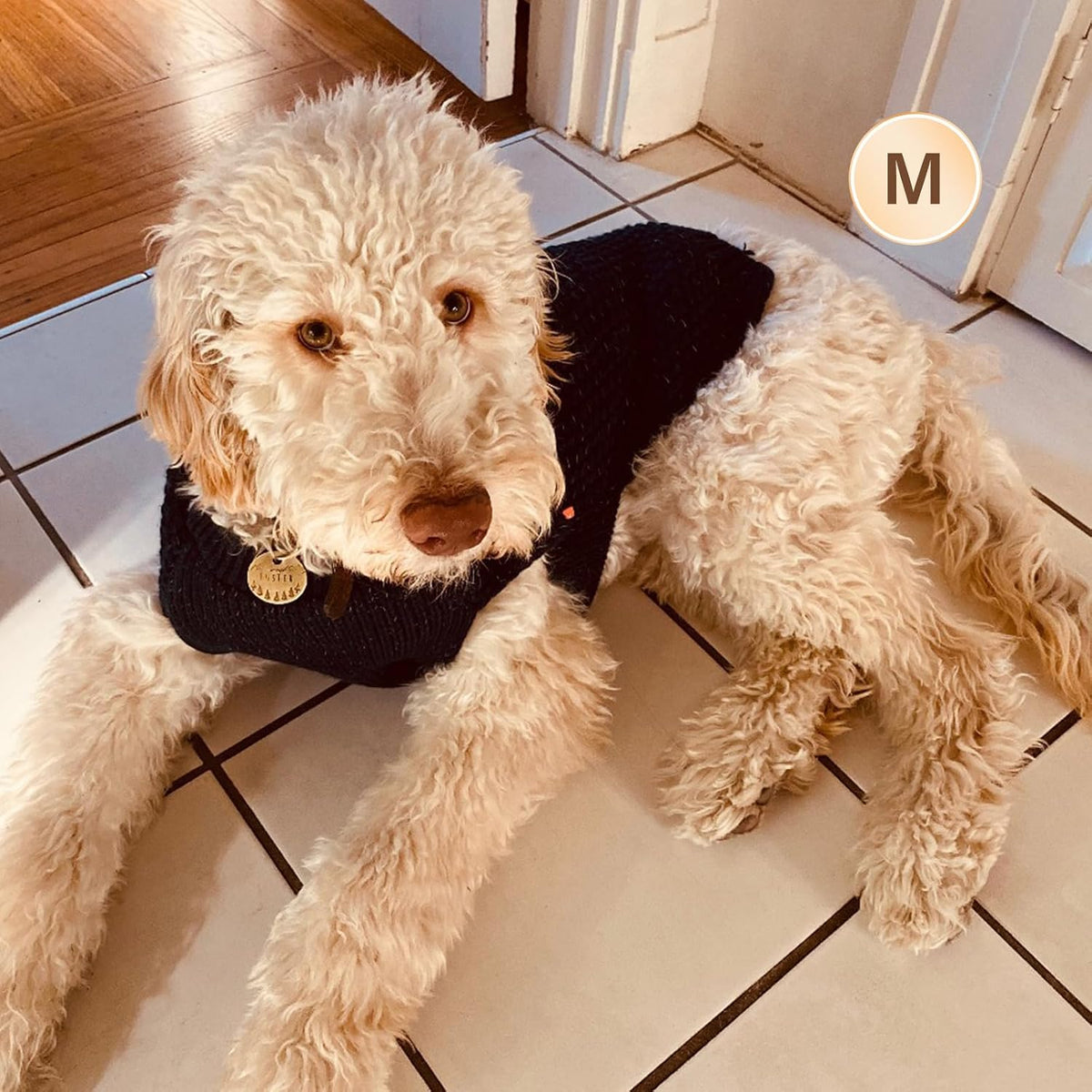 KYEESE Reflective Yarn Dog Sweater for Small Medium Dog Thick Knit Pullover