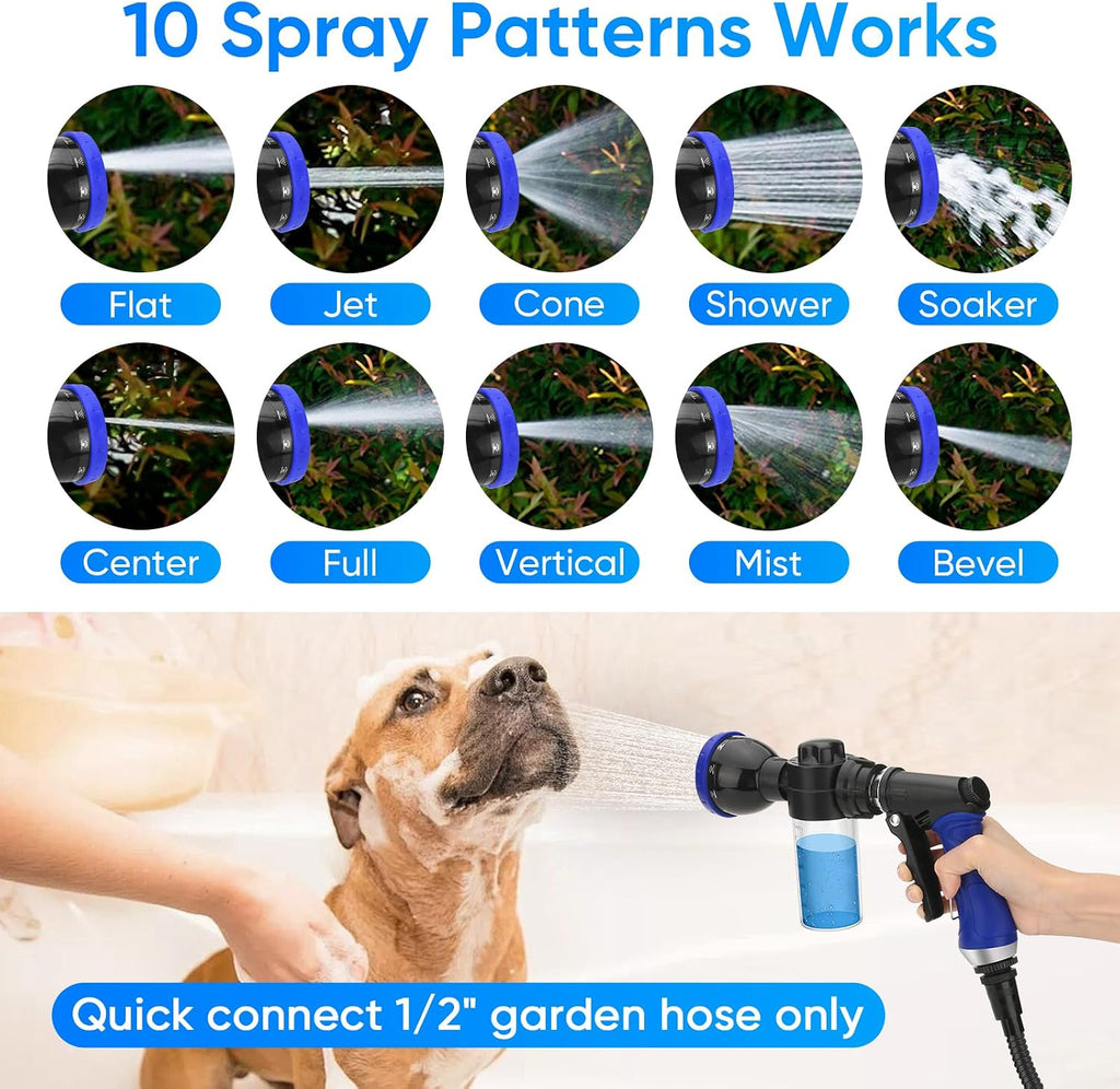 Dog Shower Attachment Water Hose Nozzle Sprayer Set