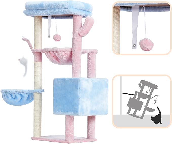 Heybly Cat Tree, 39.4 Inches Tower Condo - Image 7