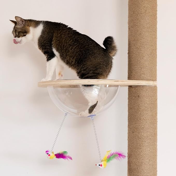 Floor to Ceiling Cat Tree Height Adjustable Cat Tower 5 Tier Hemp Scratching - Image 8