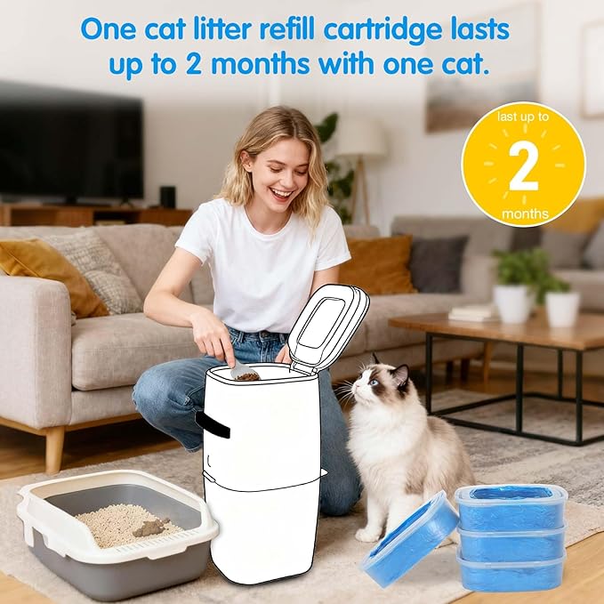 Cat Litter Refills Bags 4 Pack Enhanced Odor Control Litter Refills Compatible - Image 4