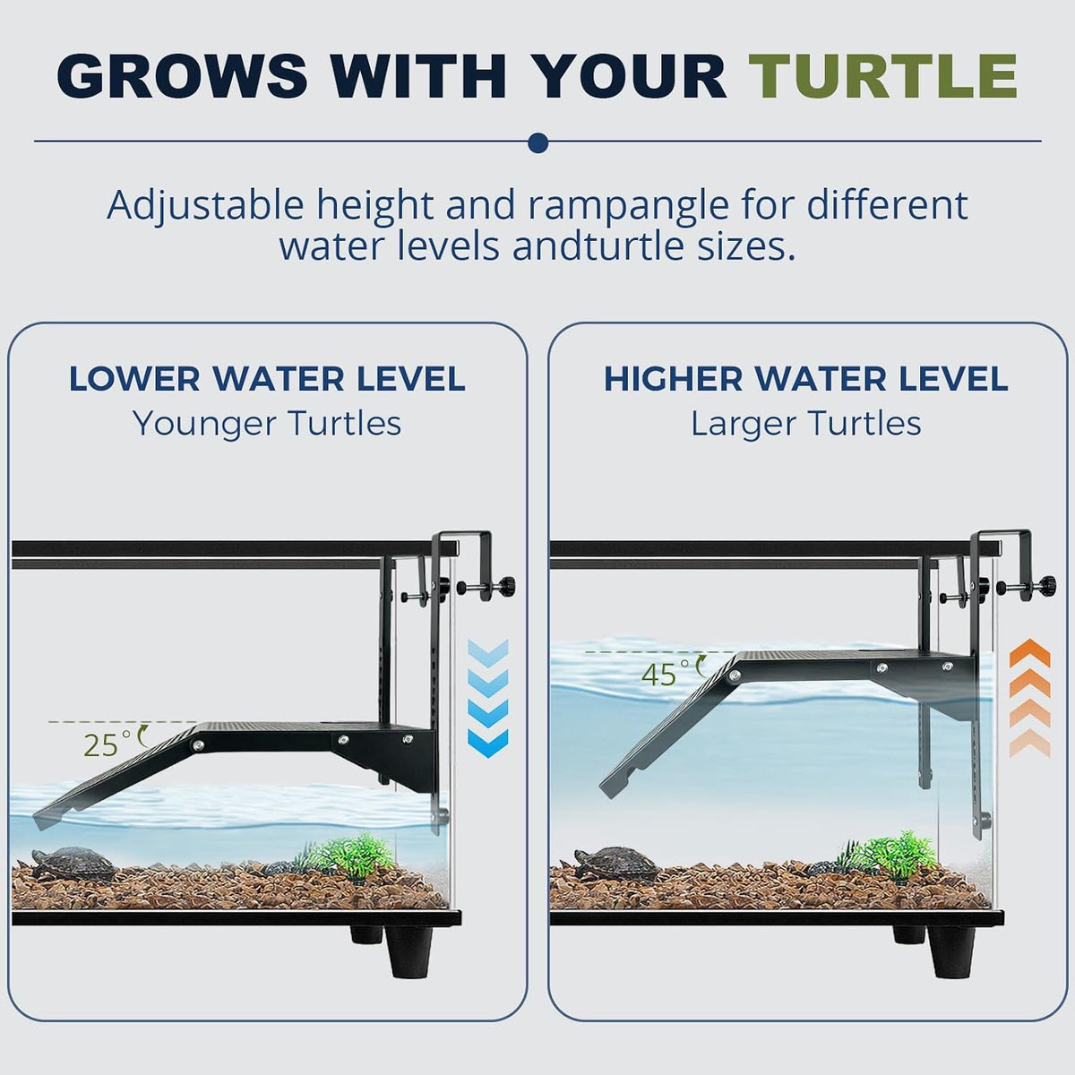 Turtle Basking Platform Adjustable Height Turtle Dock