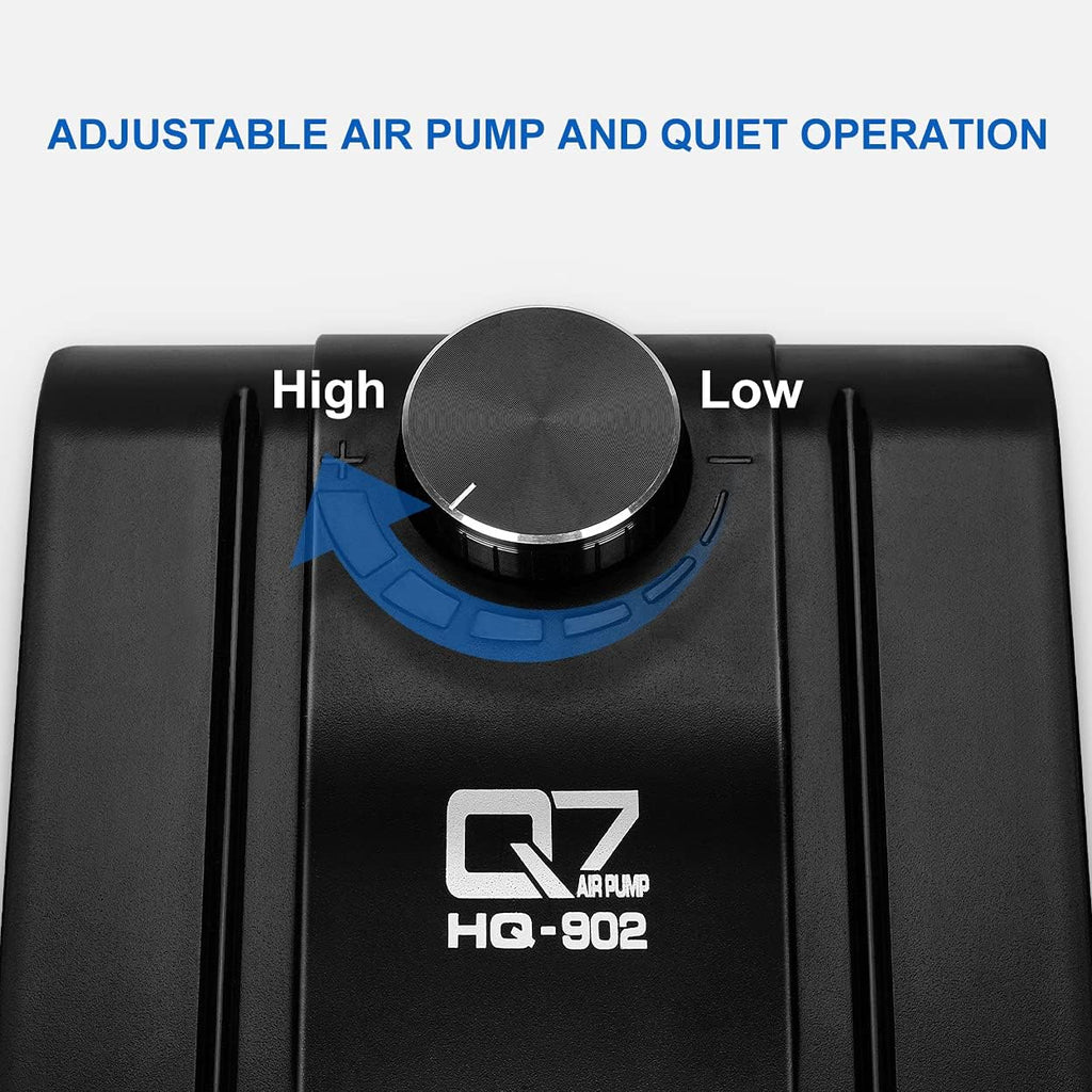 320GPH Aquarium Air Pump 8W Adjustable Quiet Oxygen Pump with 4 Outlet and Accessories Air Stone, Check Valve, Tube,for Up to 300 Gallon Fish Tank,air Pumps for hydroponices ;