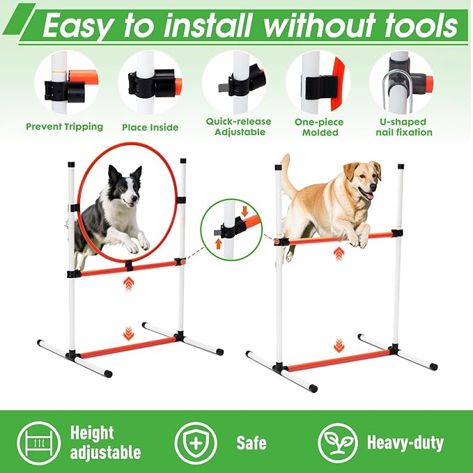 Dog Agility Course Backyard Set, Dog Agility Equipment, Pet obstacle Course - Image 4