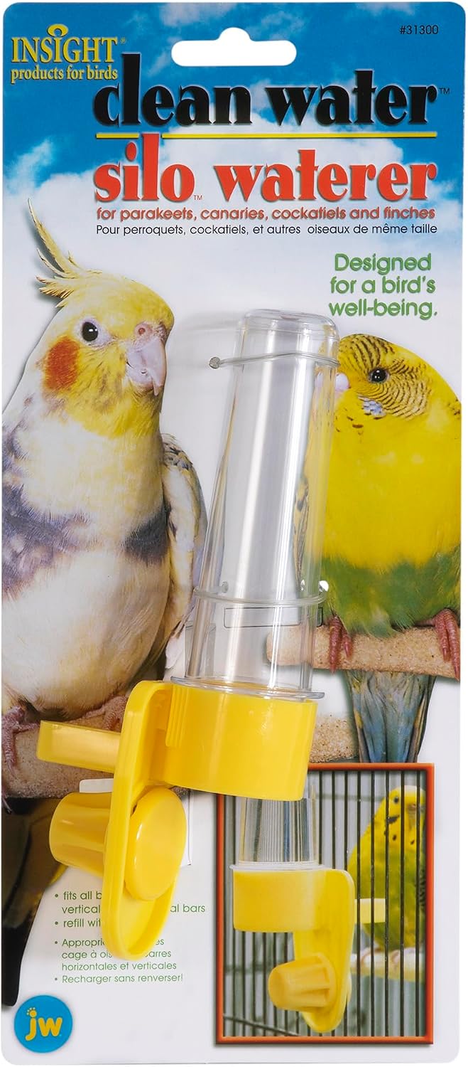 JW Clean Water Silo Bird Waterer (Pack of 2)