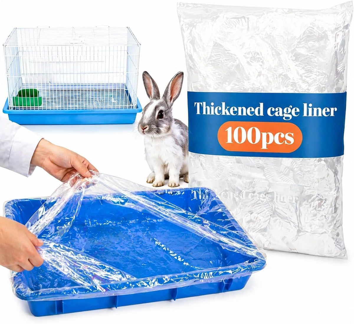 Disposable Small Animal Cage Liner, 100 Count
