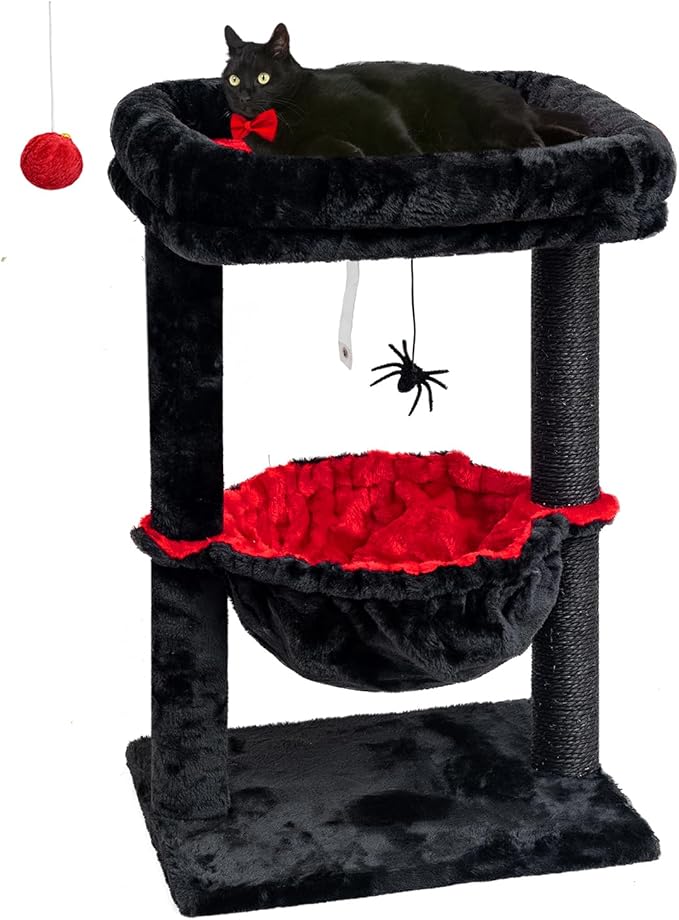 SYANDLVY Gothic Cat Tree with Coffin Bed by SYANDLVY