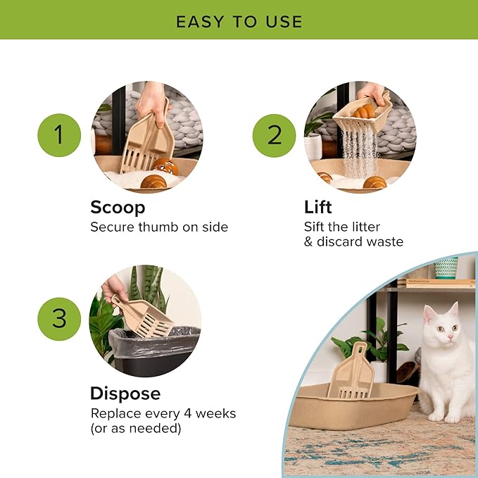 Kitty Sift FiberScoop Disposable Litter Scoop, Plastic-Free & Sustainable - Image 3