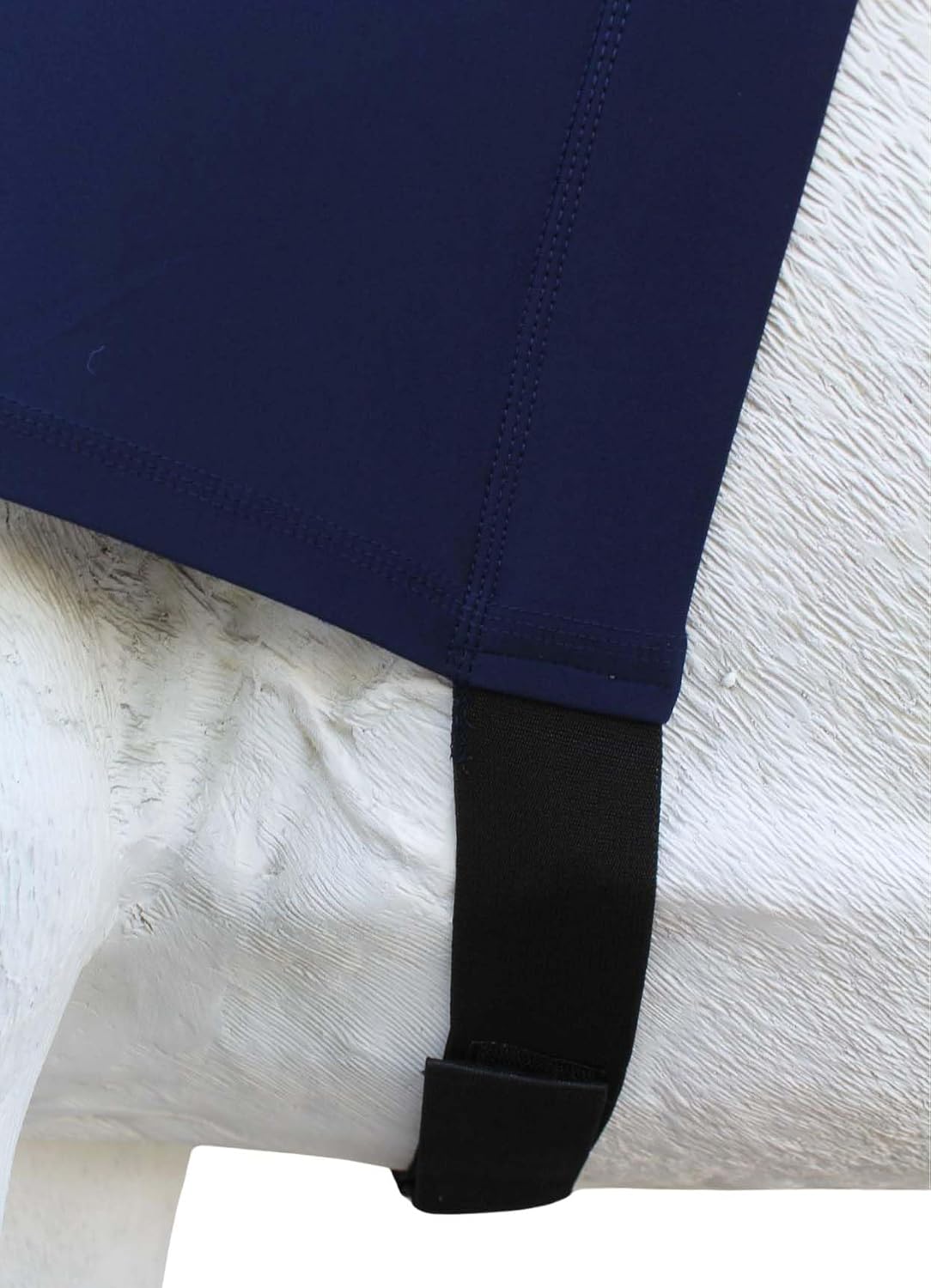 CHALLENGER Large Horse Comfort Stretch Spandex Neck Hood Mane Stay Black