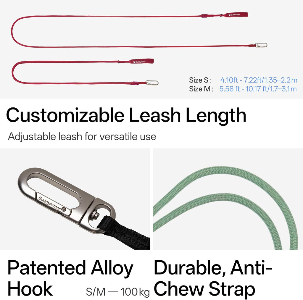 Hands Free Cat Leash Lightweight Adjustable Padded Handle,Black