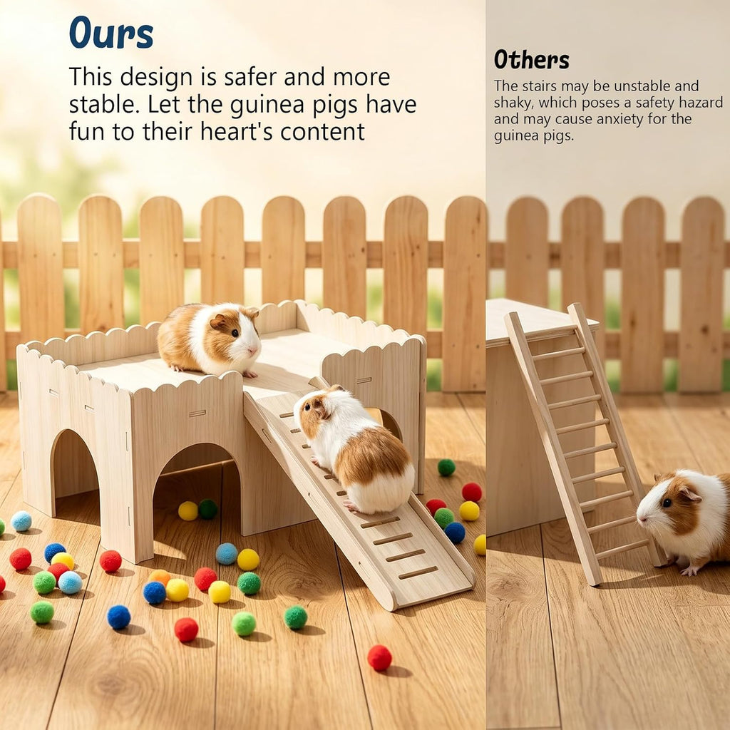 1 Set Large Guinea Pig Hideout with Stairs