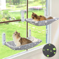 2PC Cat Window Perch, Glow in The Dark Cordless Foldable Pet Hammock Bed by Zoratoo