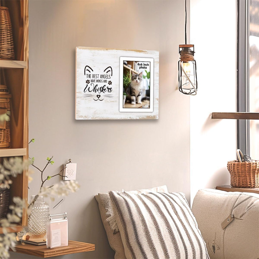 Cat Memorial Gifts for Loss of Cat, Pet Picture Frame Cat Memorial Picture Frame, Cat Loss Sympathy Gift for Women, Family, Pet Memorial Gifts Cat, Loss of Cat Memorials 4x6 Photo Frame