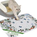 Homimp Cat Litter Mat, Litter Trapping Mat 2 Pack, Contains Mess from Box, Protects Floors,Urine Waterproof,Non-slip,Less Waste Cat Litter Box Mat,Soft on Kitty’s Paws,Washable,Absorbent,White 18"X28"