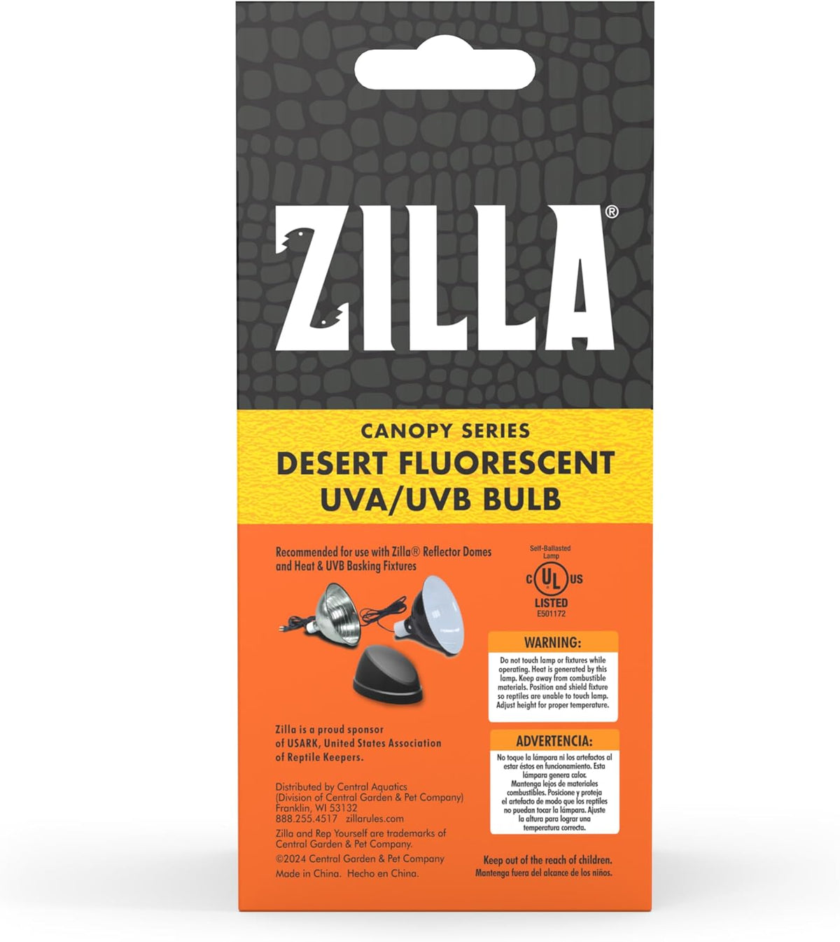 Zilla Canopy Series Fluorescent UVB/UVA Bulb for Reptiles, 13 W