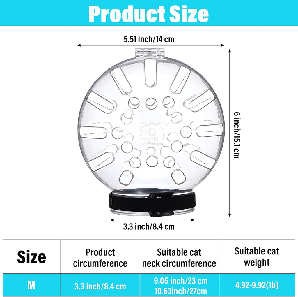 Large Cat Muzzle for Grooming Adjustable Hood with Paw Covers, Breathable Cats Helmet Anti Bite Muzzles Anti Scratch Boots Silicone Kitten Bubble Muzzle and Paw Protector for Pet Bathing Cat Claw Care