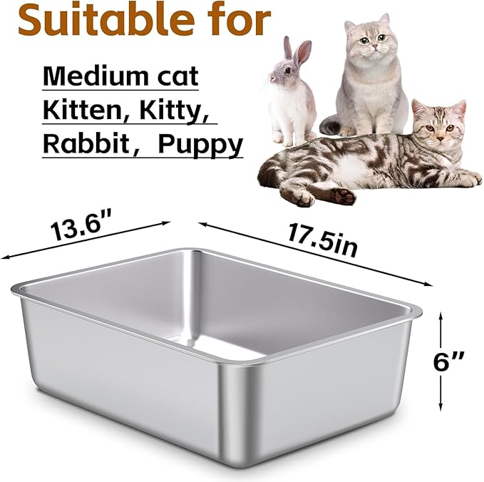 Stainless Steel Litter Box, Metal Litter Box, Cat Litter Box - Image 4