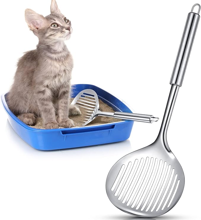 Meanplan 2 Pcs Cat Metal Litter Scoop Litter Scoop, Cat Accessories Scooper by Meanplan