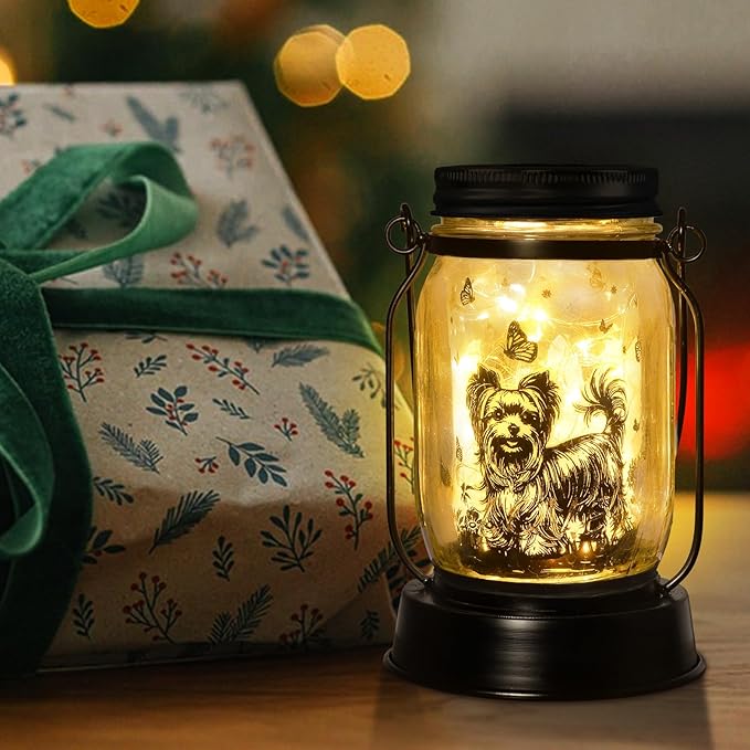 Yorkie Dog Gifts for Women/Men Yorkshire Terrier Solar Lanterns Mom Birthday - Image 6
