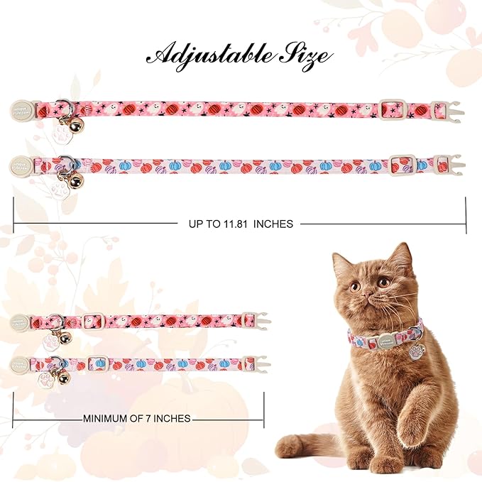 Unique Style Paws Halloween Cat Collar, Cute Cat Collars - Image 3