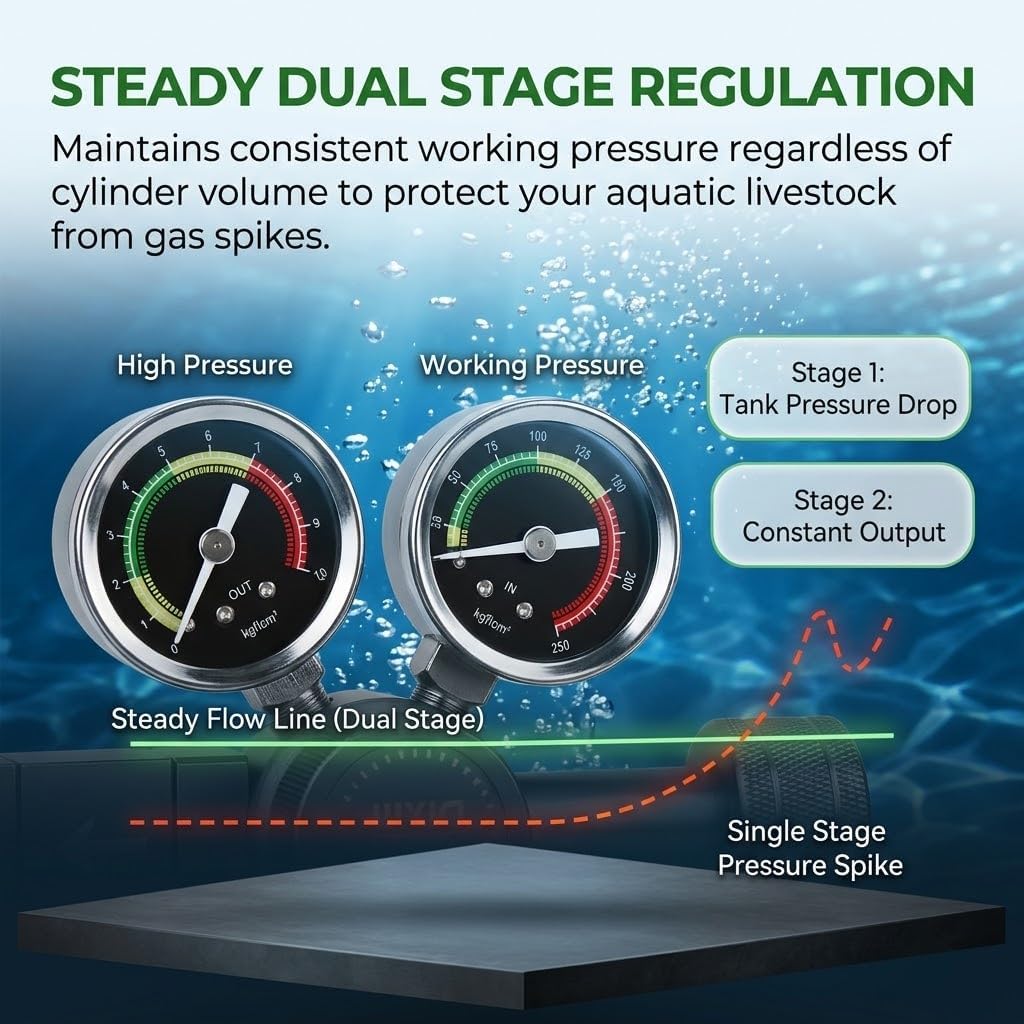 CGA320 Upgraded Aquarium CO2 Regulator System