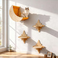 Cat Wall Shelves, Moon and Star Cat Wall Furniture by Qlfyuu