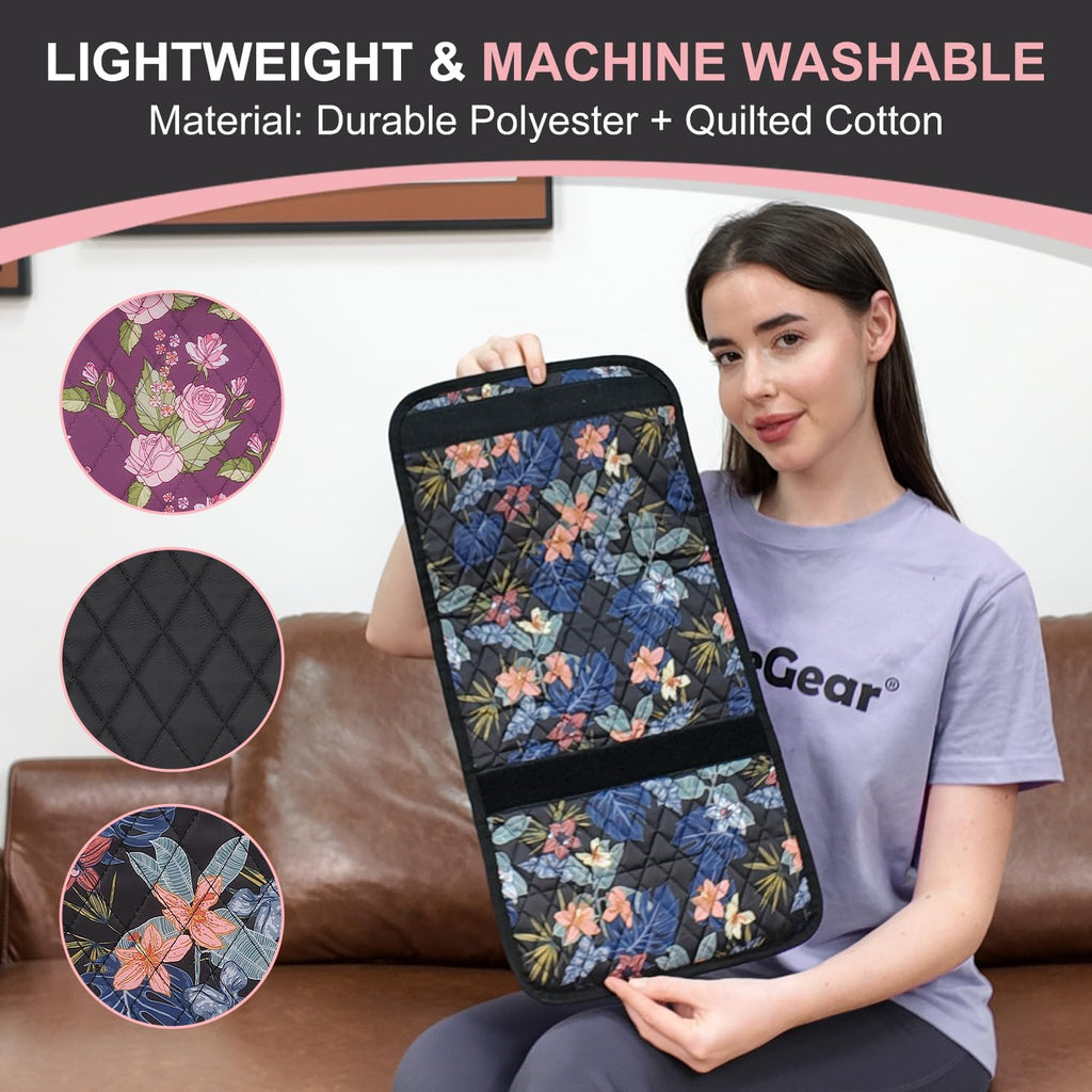 supregear Walker Bag, Lightweight Side Storage Pouch, Floral Purple