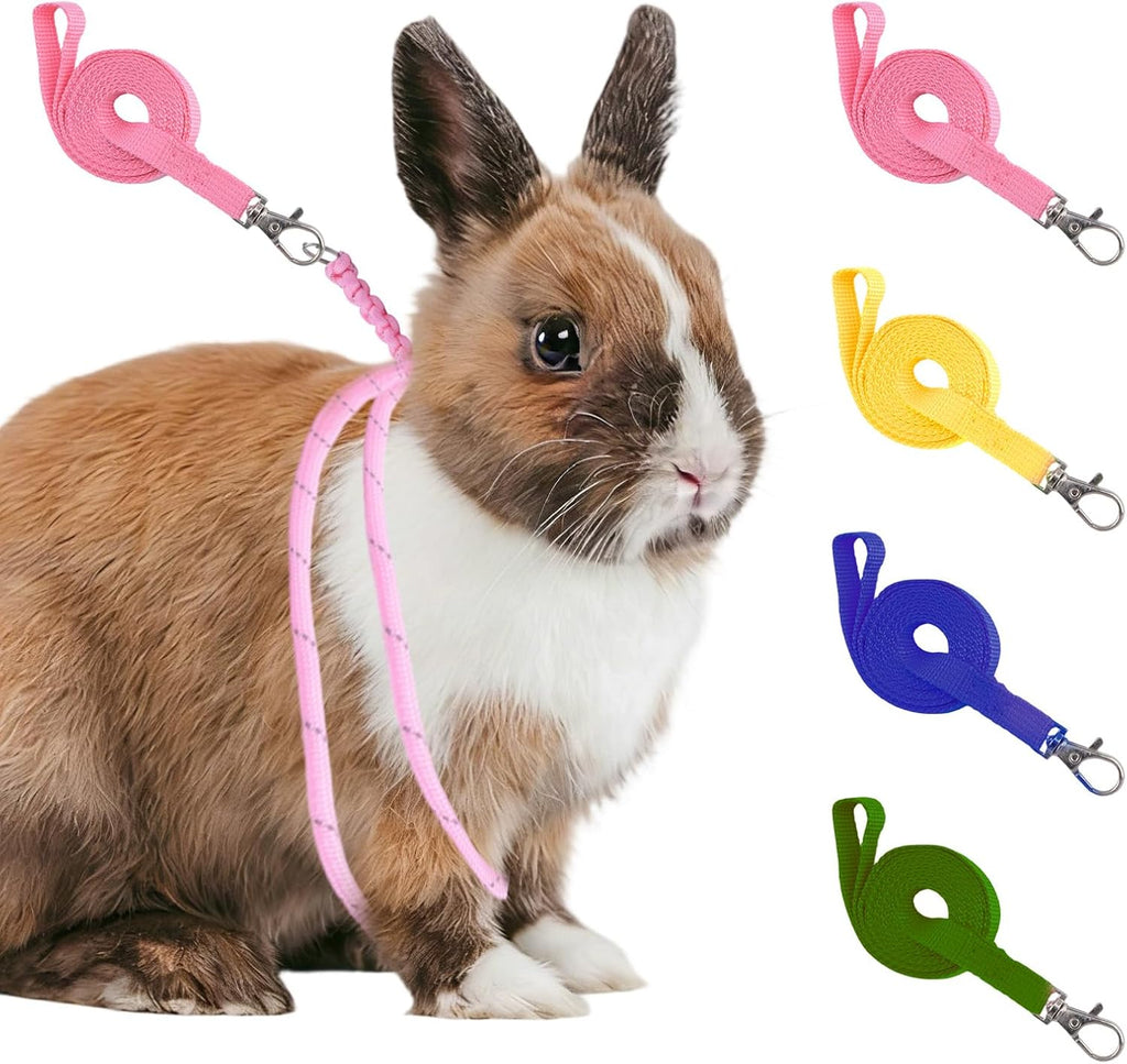 Handmade Figure 8 Harness and Leash for Ferrets,4 PCS Escape Proof Bunny Harness Vest for Pet Running Walk Jogging Bunny Kitten Ferret and Other Small Pet