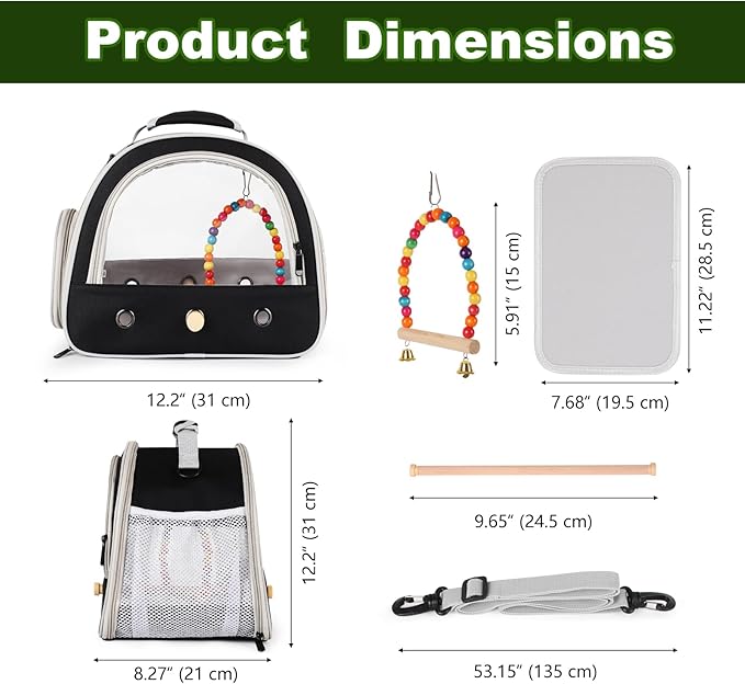 Portable Parrot Travel Cage Carrier - Image 3