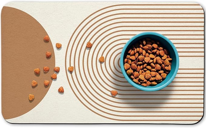 Dog Food Mats for Floors Waterproof, Cat Water Bowl Mats Pet Feeding Absorbent by Zoeeya