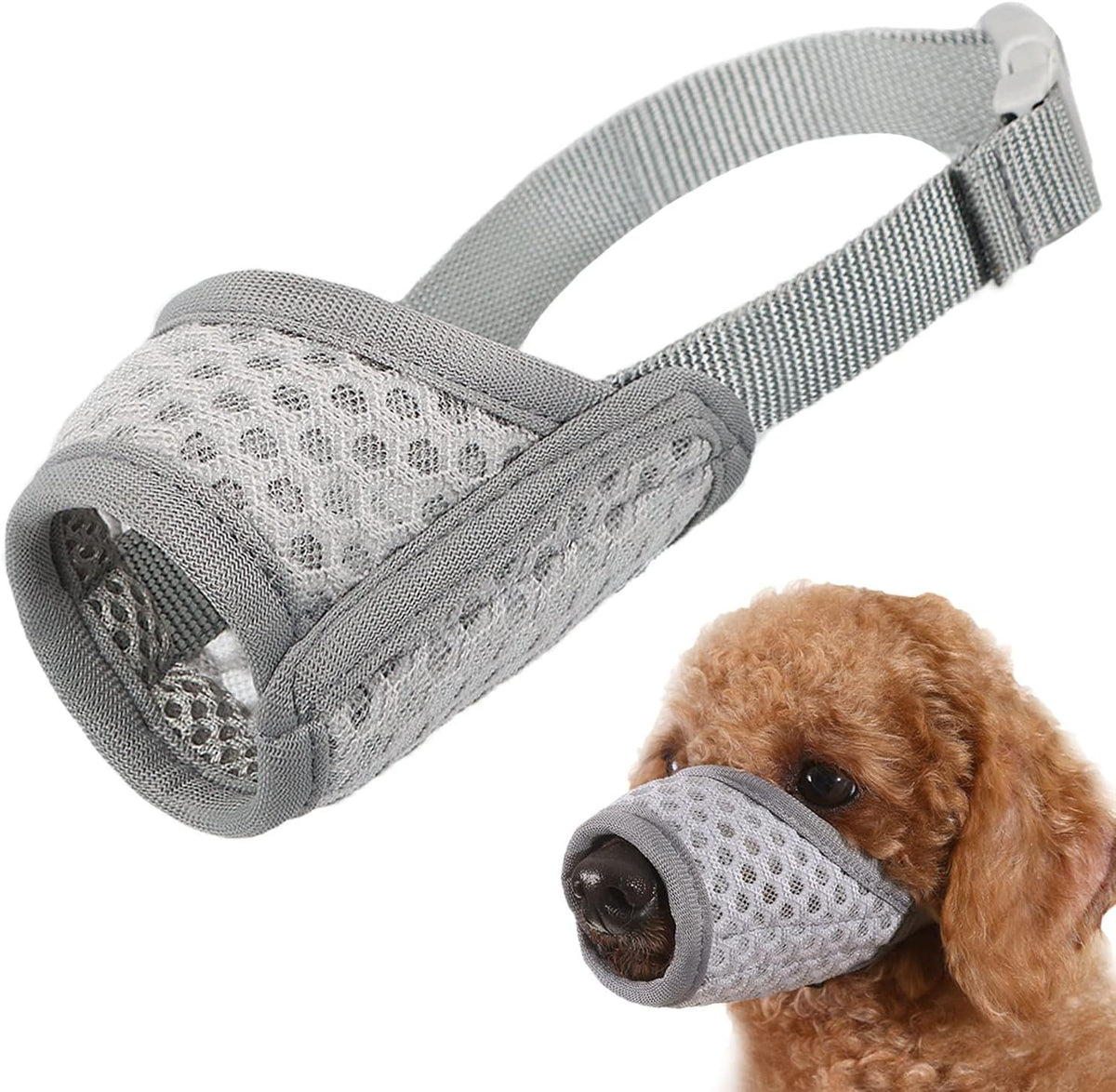 Mayerzon Dog Muzzle, Puppy Soft Mesh Muzzles for Grooming Biting Chewing
