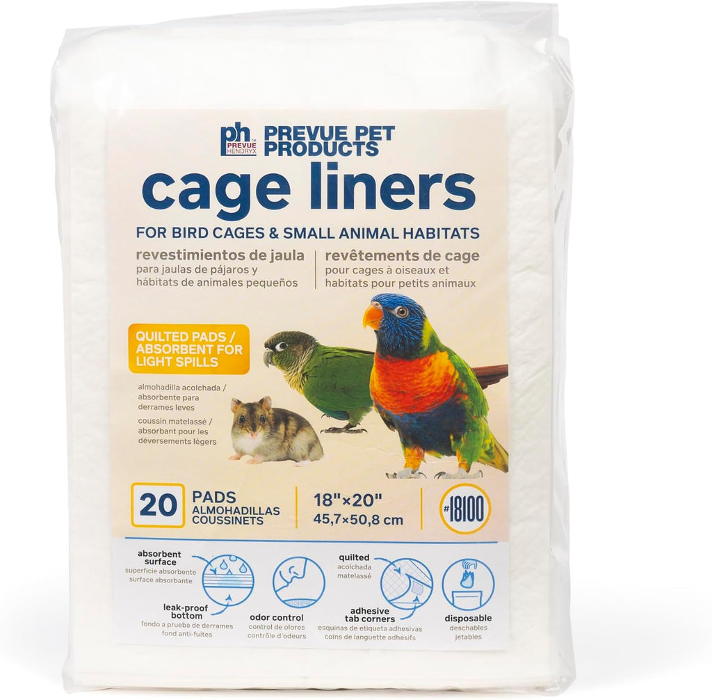 Prevue Pet Products Disposable Cage Liners for Birds and Small Animals
