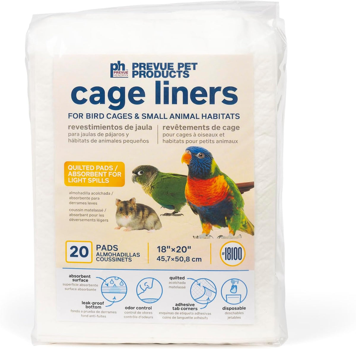 Prevue Pet Products Disposable Cage Liners for Birds and Small Animals