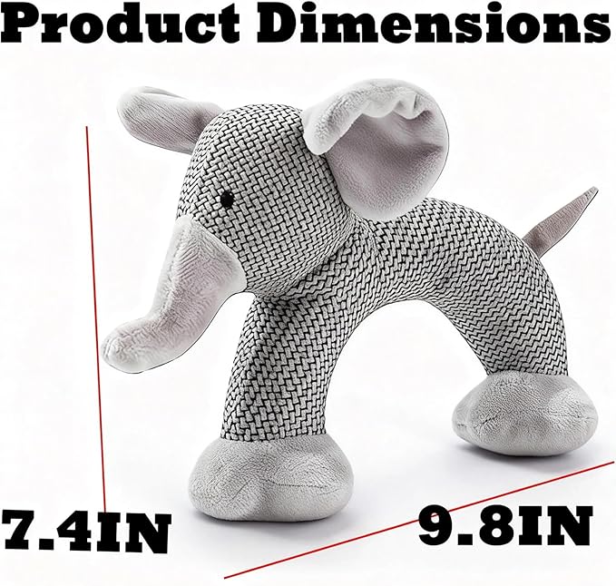 Linen Safari Companions, Squeaky Dog Chew Animals, - Image 7