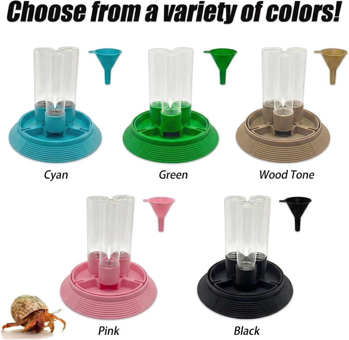 4-in-1 Hermit Crab Feeding Station - Integrated Nutrition and Hydration Center，3D-Printed Tank Accessories Made from Safe Materials, Suitable for Hermit Crabs and Small Reptiles.