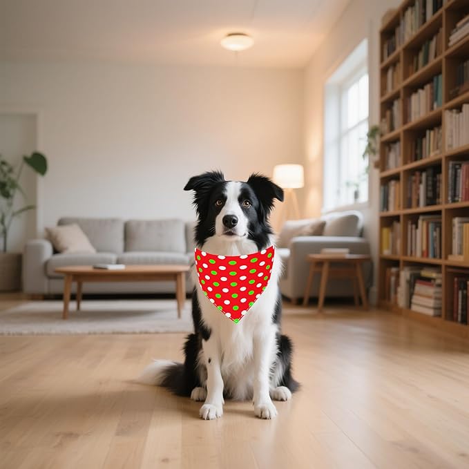 30 Pack Large Polka Dot Dog Bandanas Stitch Dog Bandana Bulk Reversible Print - Image 7