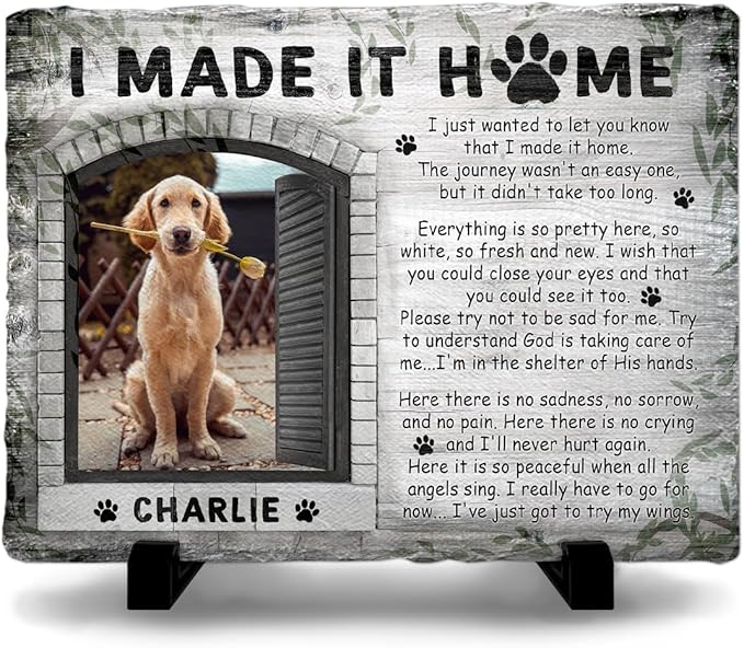 Personalized Polychromatic Rock Plaque: 'I Made It Home' by KILYHOME