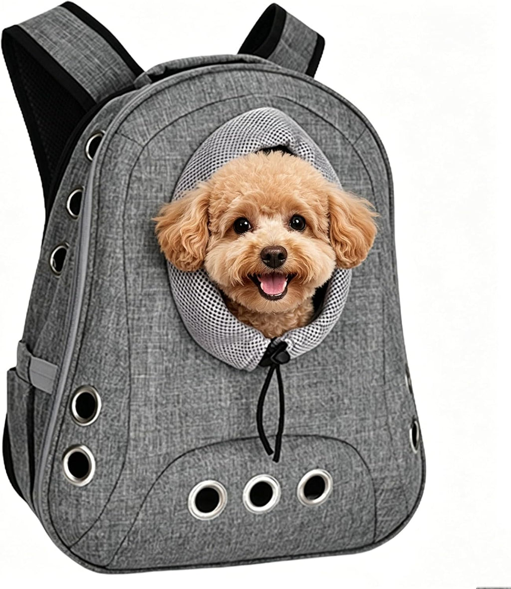 Small Dog Cat Chest Backpack Carrier,Large Space Ventilated Front Facing Backpack Carrier for Puppy,Lightweight Doggy Backpack for Hiking,Camping,Travel,Outdoor,Max 12 lbs(Pink)